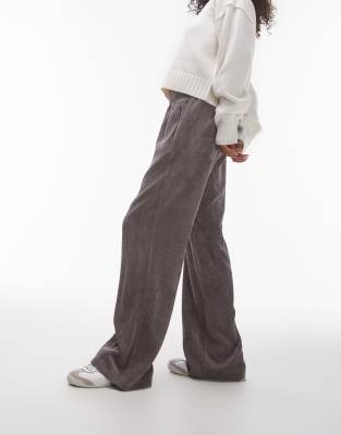 corduroy sweatpants in gray