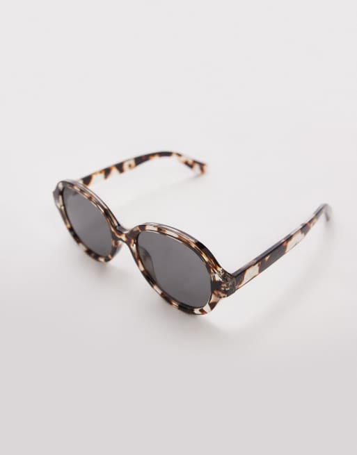 Topshop - Corfu - Lunettes de soleil rondes oversize - Écaille de tortue transparent, 2 de 3