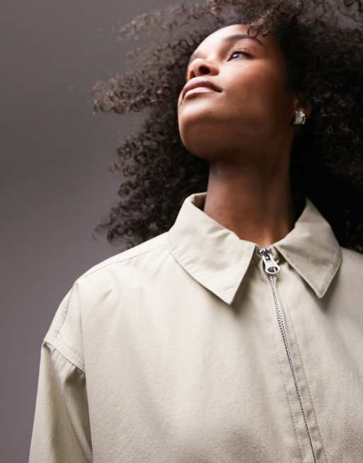 Cotton collar jacket deals