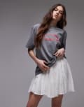 [Topshop] Topshop cotton flippy mini skirt with godets in ivory-White 12 IVORY
