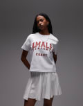 [Topshop] Topshop cotton flippy mini skirt with godets in white 6 WHITE