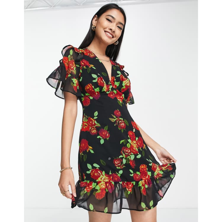 Topshop romantic bloom tea 2024 dress