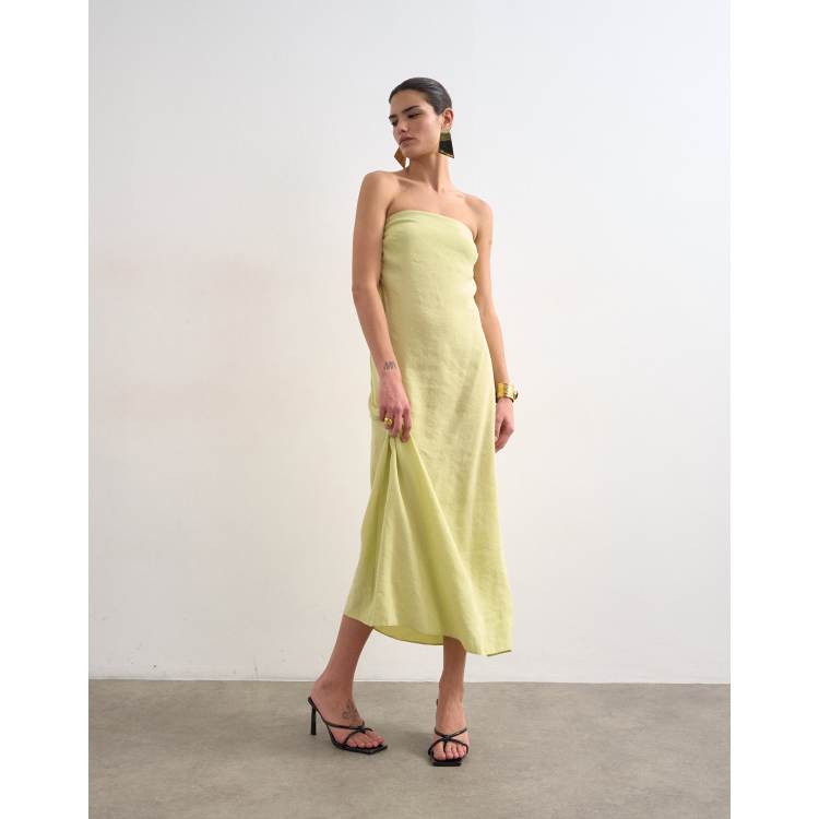 chinese dress ladies Alara Strapless Dress in Ocean Mist
