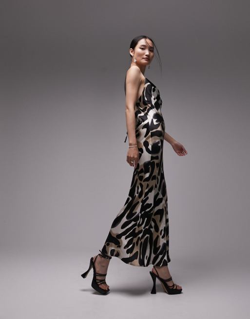 Topshop leopard print maxi cheap dress