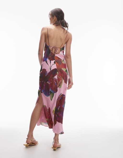 Topshop cowl back midi dress sales