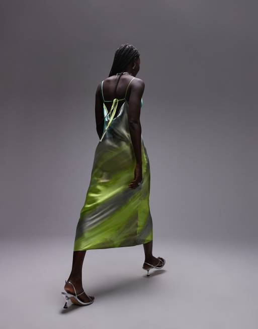 knee length dresses for ladies Attitudes by Renee Textured Knit Tie Dye Midi Dress Sunset / Xs main image 1