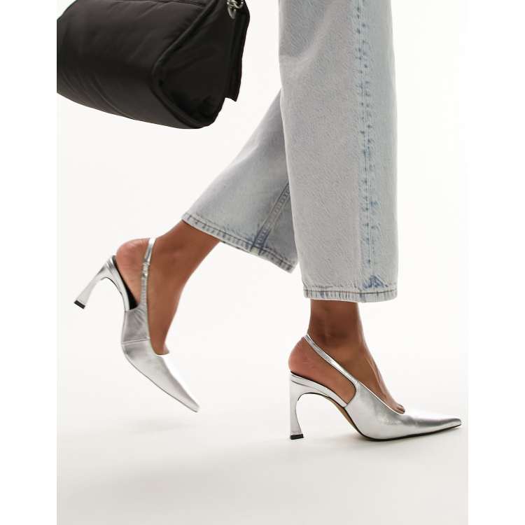 Silver on sale heels topshop