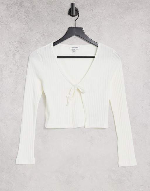 Topshop white cheap cardigan