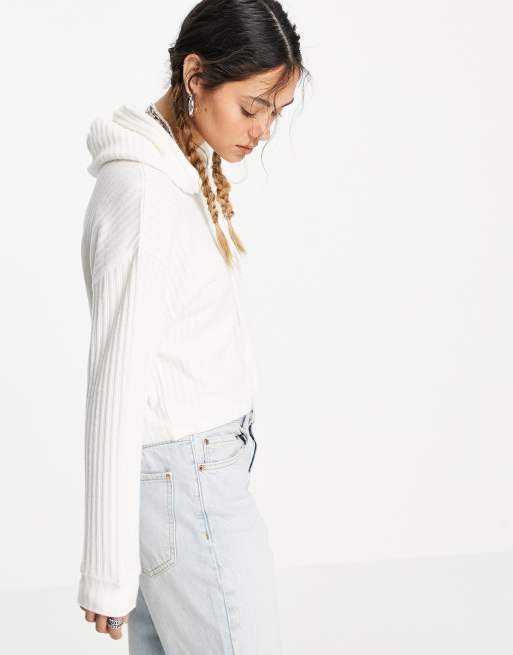 Topshop store white hoodie