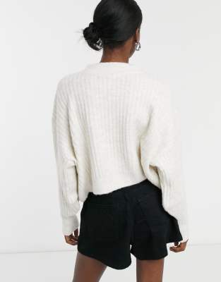 topshop crew neck cardigan