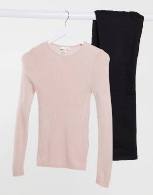 cropped crew neck jumper