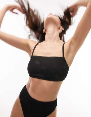 Square Neck Bikini Set - Crinkle Pop