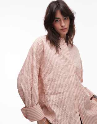 Topshop Crinkle Textured Shirt