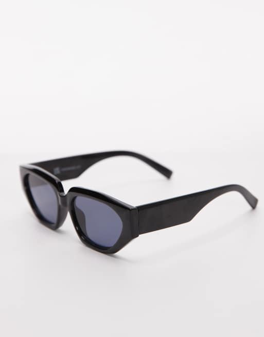 Topshop – Croatia – Eckige Cat-Eye-Sonnenbrille in Schwarz