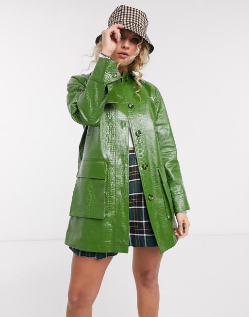 Topshop sale croc coat