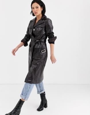 topshop pvc coat