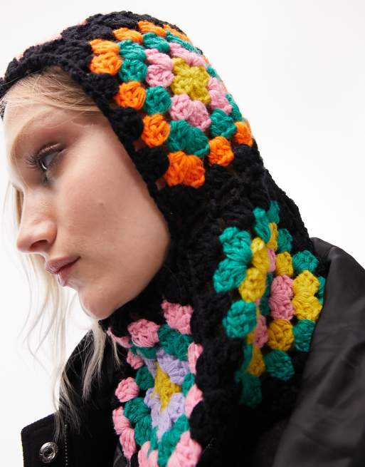DISCOVERED CROCHET BALACLAVA Topshop crochet balaclava in multi | ASOS