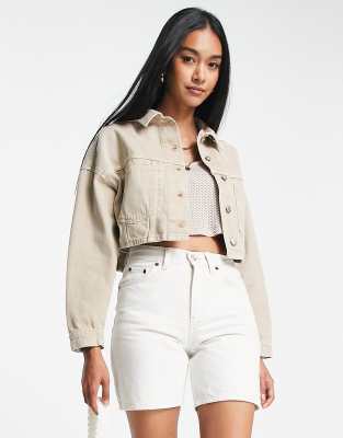 topshop cream denim jacket