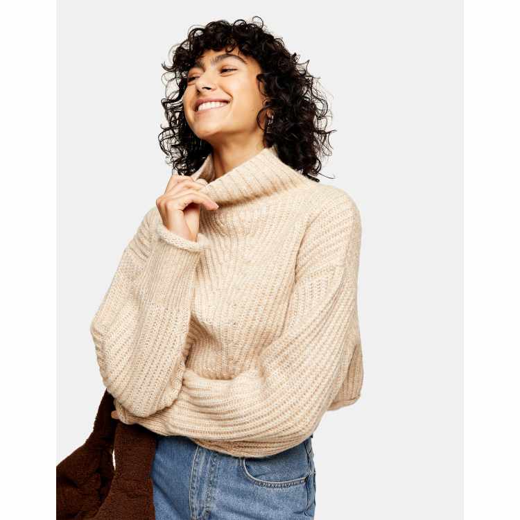 Cropped funnel clearance neck jumper