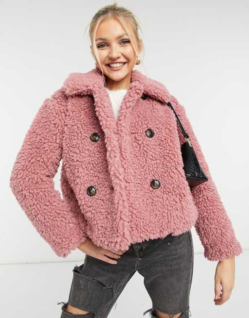 Pink teddy borg on sale jacket