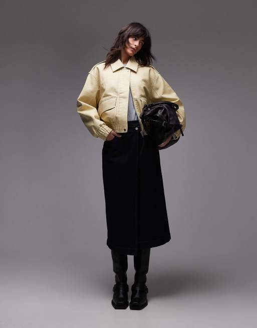 Crop bubble bomber jacket deals