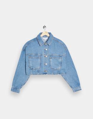 cropped jean jacket