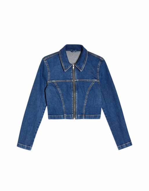 Topshop cropped best sale jean jacket