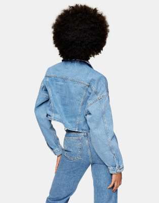 top shop cropped denim jacket