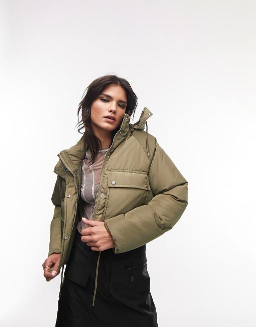 Topshop cropped outlet puffer jacket