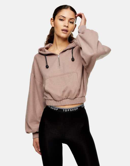 Topshop cropped clearance hoodie