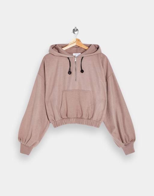 Topshop store cropped hoodie