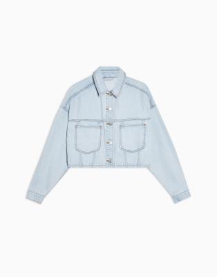 top shop cropped denim jacket