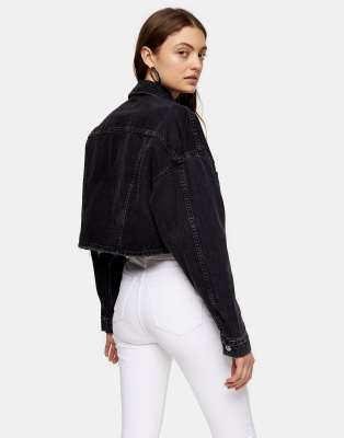 top shop black jean jacket