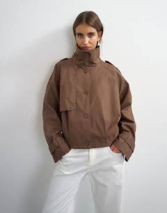 Cropped trench in brown