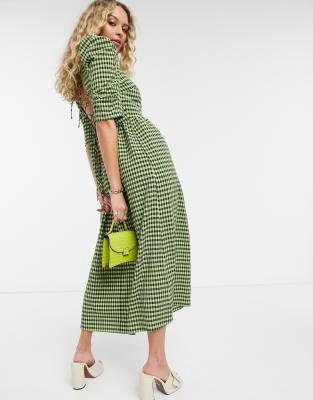topshop yellow gingham dress
