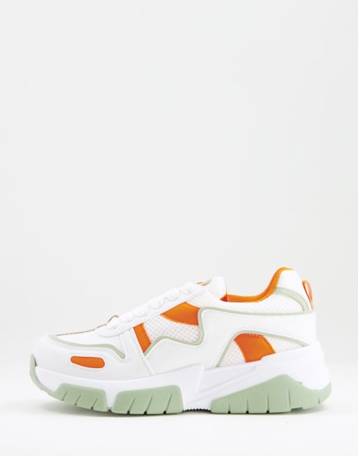 Topshop - Crouch - Baskets chunky à lacets style skateur - Multicolore