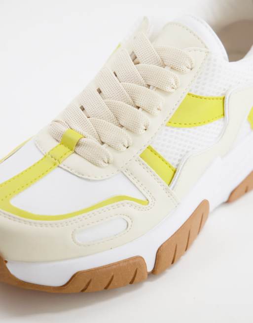 Chunky yellow sneakers online