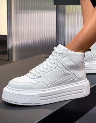 white chunky high tops