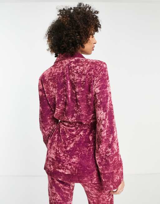 Topshop crushed 2025 velvet blazer