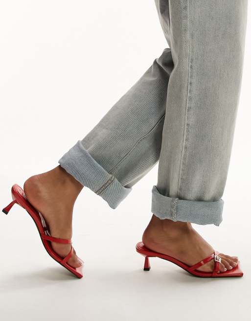 Topshop store red sandals