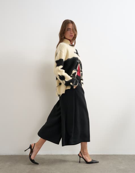 Topshop culotte ajustée noire - view 1
