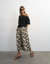 Topshop culotte in green abstract
