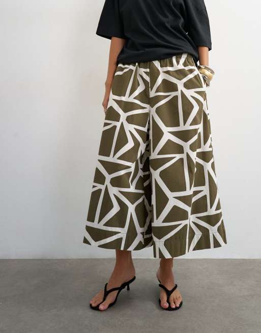 Topshop - Culotte - Vert abstrait, 3 de 5