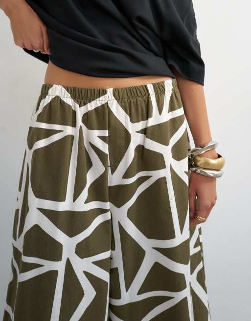 Topshop - Culotte - Vert abstrait, 5 de 5