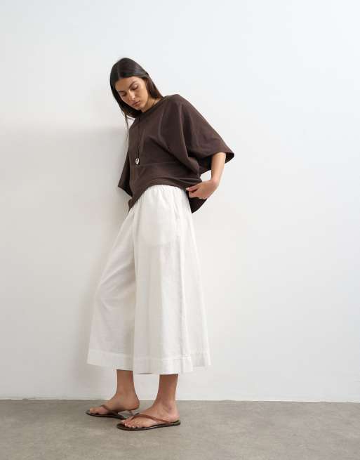 Topshop - Culottes met A-lijn in wit, 5 van 5