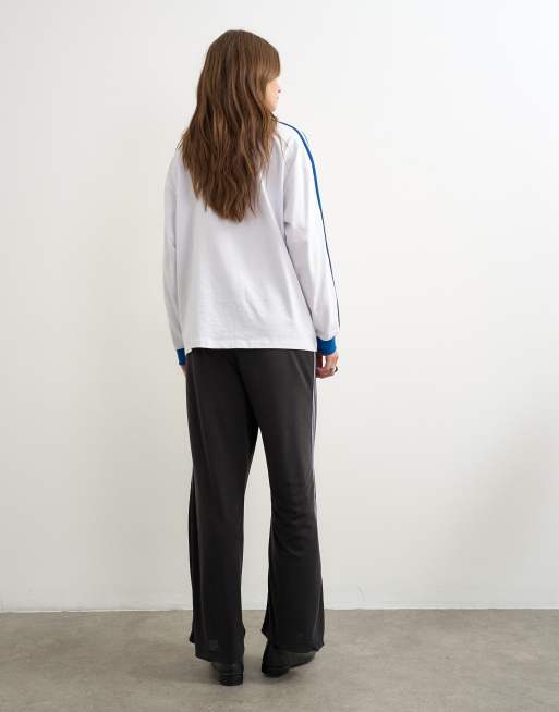 Topshop cupro cropped sporty jogger in black, 3 of 5