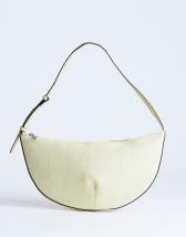 Topshop Curly canvas scoop shoulder bag in lemon