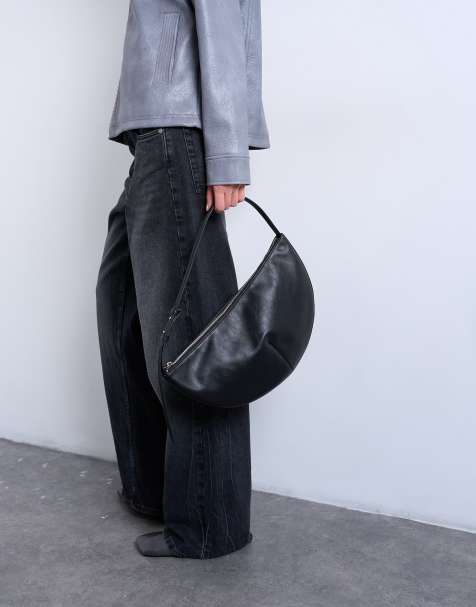 Topshop - Curly - Sort buet skuldertaske - view 1