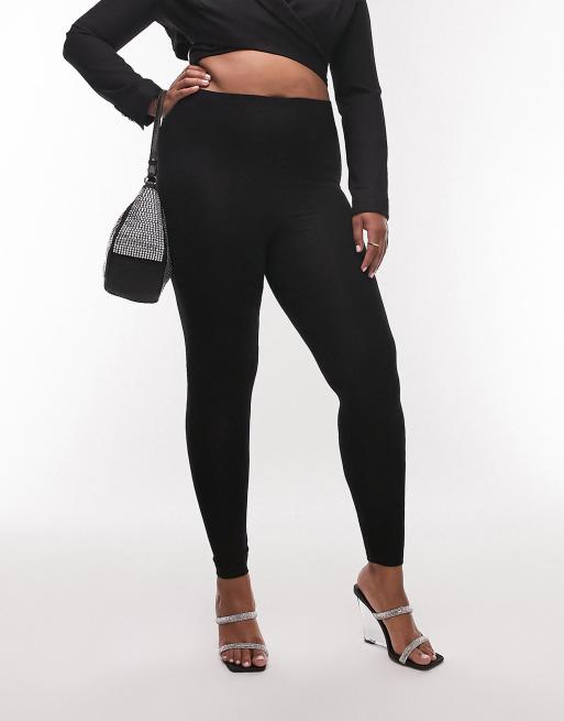 Topshop Curve basic ankle length legging in black