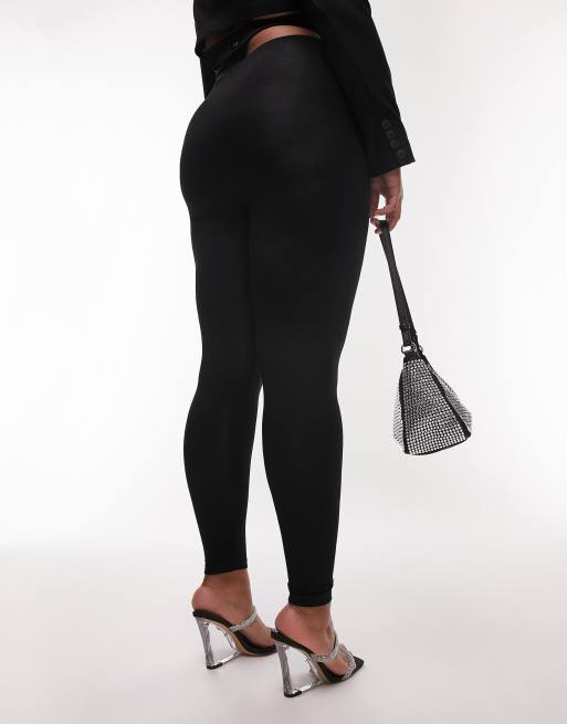 Topshop Curve basic ankle length legging in black